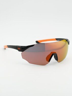Under Armour UA HAMMER/F 0807 50 Sunglasses Black Shield Frame, Orange Lenses